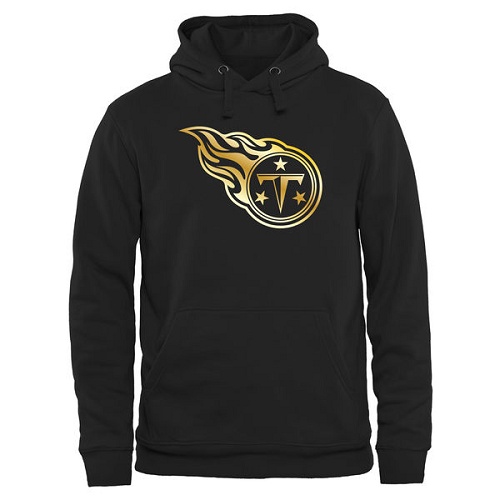 NFL Men's Tennessee Titans Pro Line Black Gold Collection Pullover Hoodie